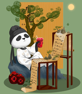 卡通熊猫