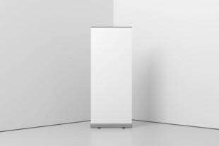 白色立式展架设计展示样机