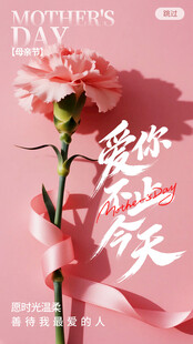 粉色温馨母亲节开屏引导页