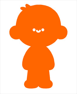 橙色卡通小男孩形象