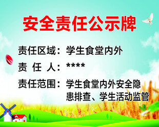 安全责任牌