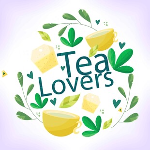 茶爱好者主题清新插画
