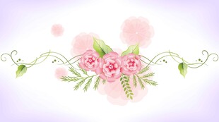粉色花卉装饰图案