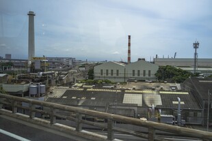 日本城市工业景象俯瞰
