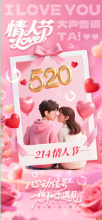 浪漫520情侣甜蜜海报