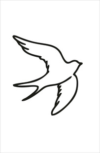 简约线条燕子图案