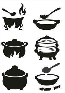 各式传统烹饪器具集合