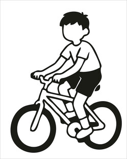 男孩骑行画面
