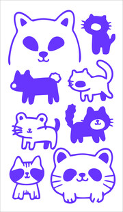 可爱猫狗卡通图案集合