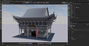 中式古建筑3D模型展示