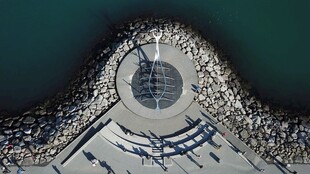 俯瞰环形海滨休闲场地