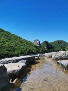 七里沟 山水 蓝天白云