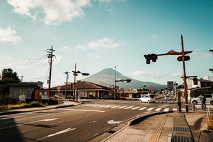城市路口的街景画面