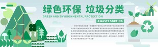 绿色环保垃圾分类宣传图