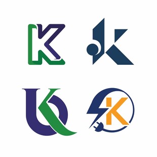 K字母标志设计