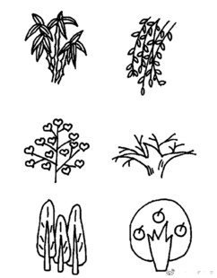 手绘植物简笔画集合