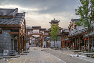 沂州古城的中式传统街巷