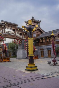 沂州古城中式道具景观