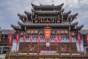 琅琊古城的中式古建楼阁 