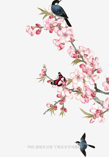 枝头鹊舞繁花添春韵