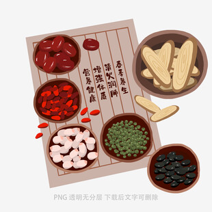 传统中药材展示拼盘