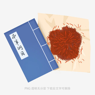 藏红花中药材及古籍展示