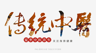 传统中医艺术字设计