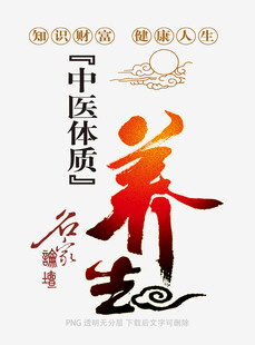 中医体质养生宣传海报