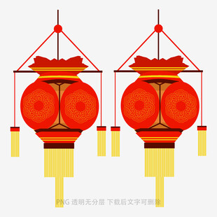 双红灯笼迎佳节