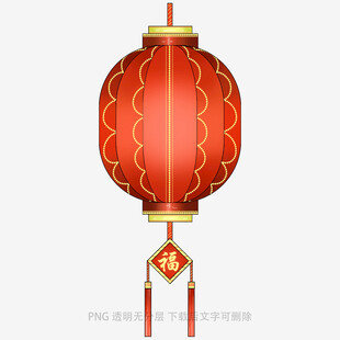 红色中式传统灯笼图案