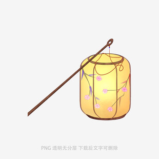 古风手绘中式灯笼插画