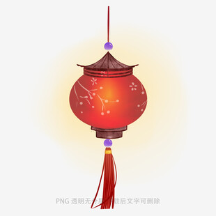 中式传统红灯笼插画