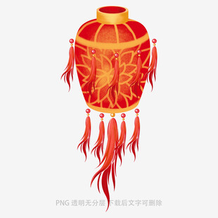 中式喜庆红灯笼装饰图案