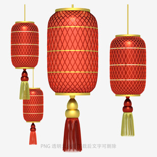 中式传统红灯笼装饰图
