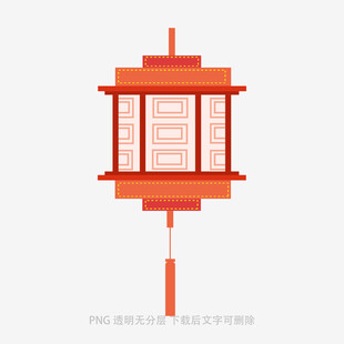 中式传统红灯笼插画