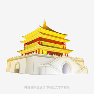 中式古典楼阁建筑模型