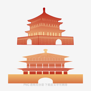 中式古建筑塔楼设计元素