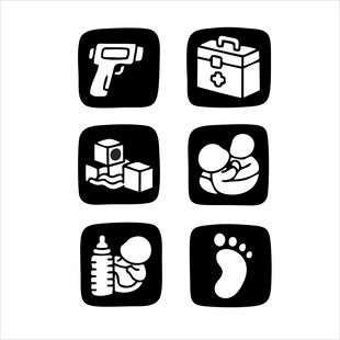 母婴用品图标集合