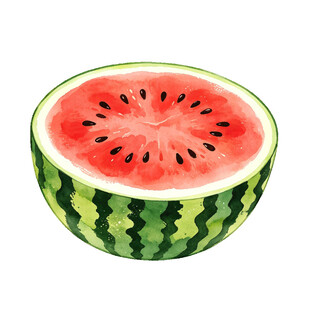 免抠西瓜插画