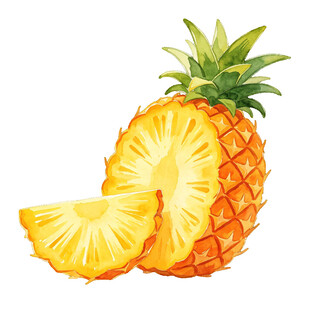 免抠菠萝凤梨插画