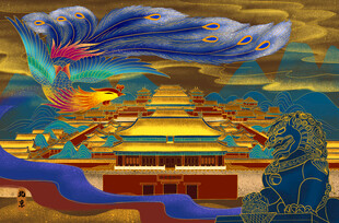梦幻风格的古代宫殿景观