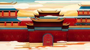 古风中式建筑景观图