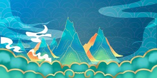 梦幻山水间的灵动白鹤