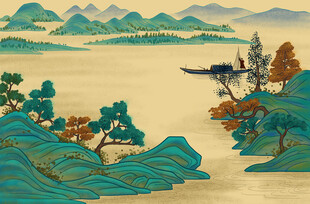 中式山水意境画