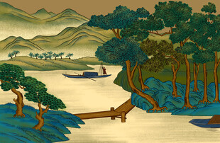 中式山水风景图
