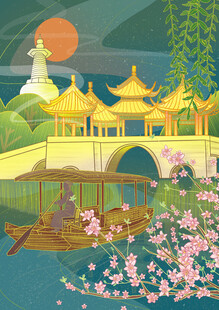 江南水乡古典美景图