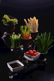 新鲜蔬菜食材组合展示