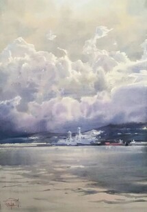 风景水彩画