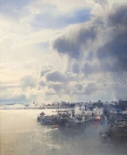 风景水彩画