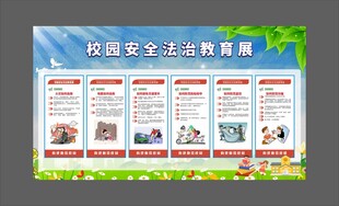 校园安全法治教育展板